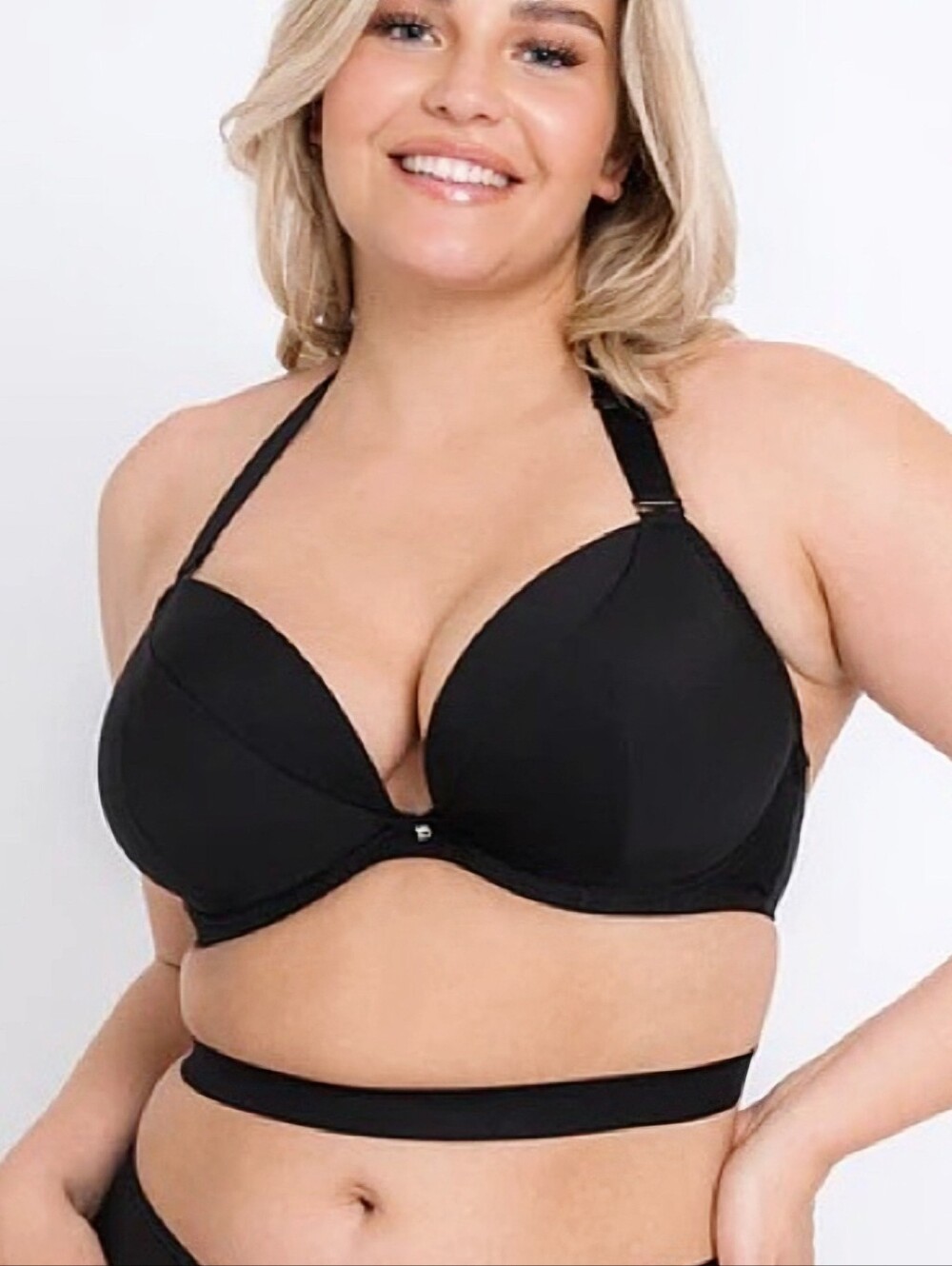 Curvy Kate Super Plunge Multi-Way Padded Plunge Bra 36I Black Underwire